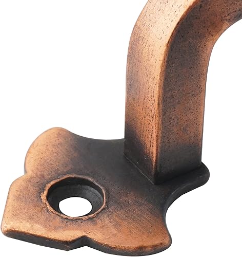 Miniatura 3 de OVOV Paquete de 2 manijas de puerta de granero para puerta de jardín de madera, cobertizo, puerta de gabinete (cobre)