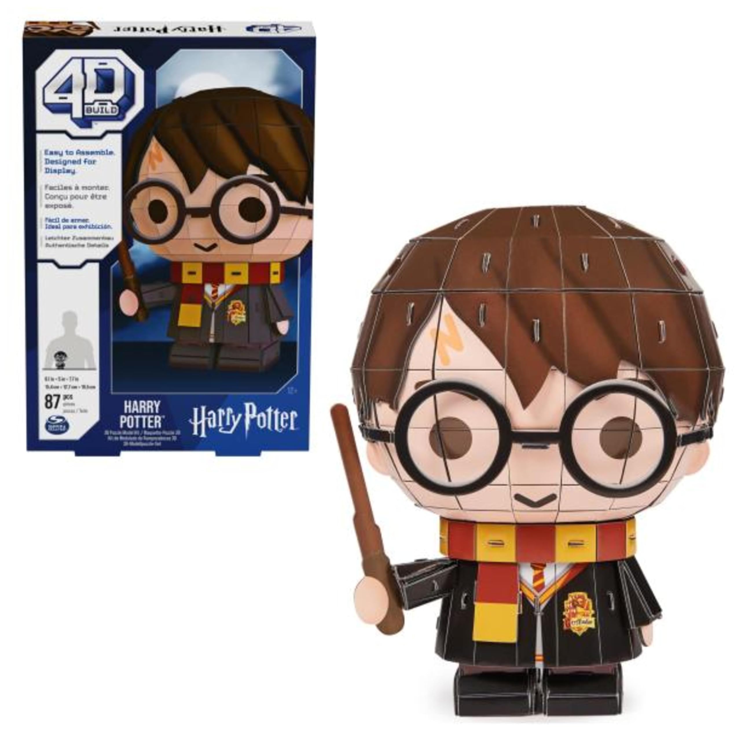 Build-4D 4D Build, Juego, 87 Piezas, Regalo de Harry Potter, decoración de Mesa, Juguete de construcción, Rompecabezas 3D para Adultos y Adolescentes, Color de la Cicatriz (Spin Master 6069824)