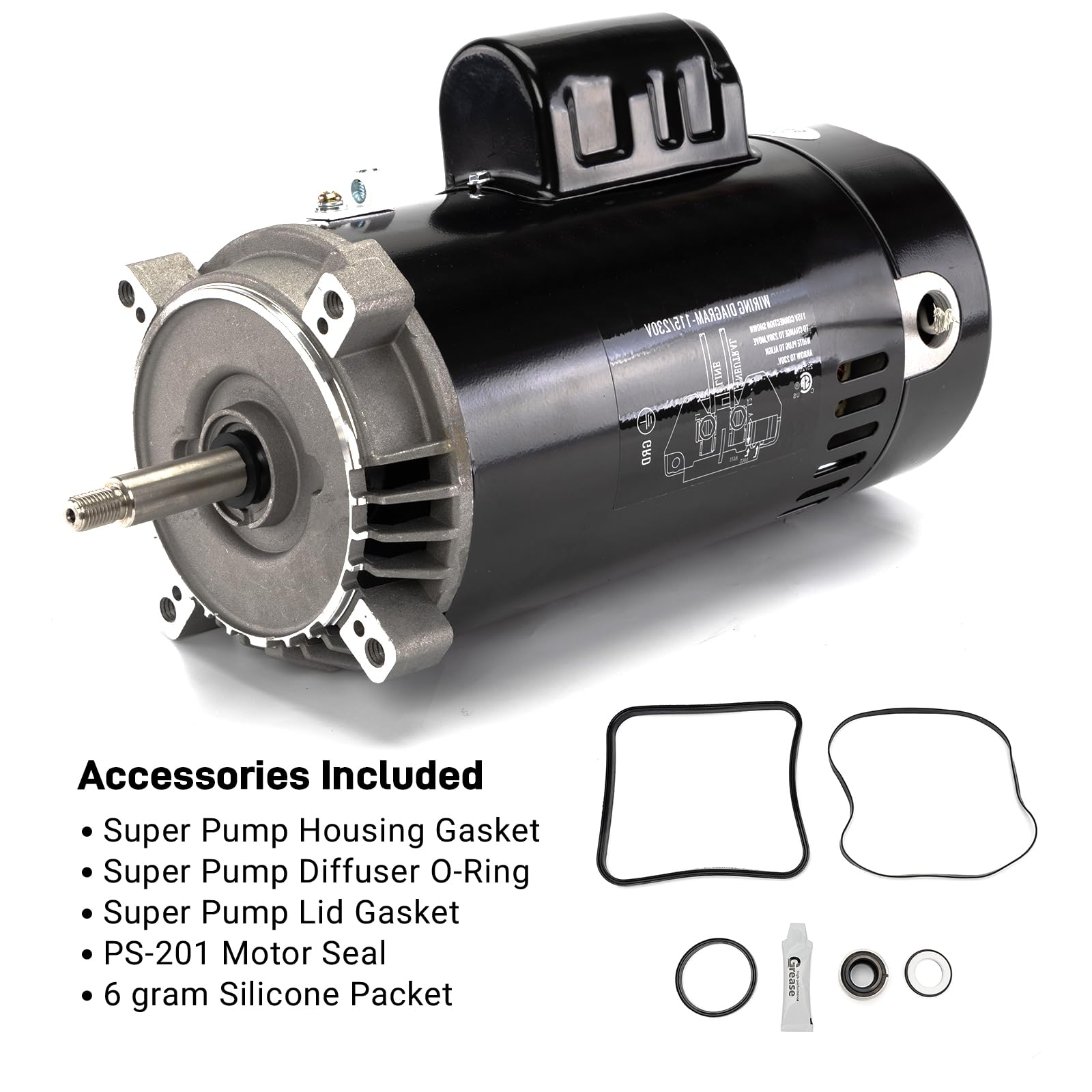Amazon.com: UST1152 Swimming Pool Pump Motor Kit 1.5HP, 115/230V