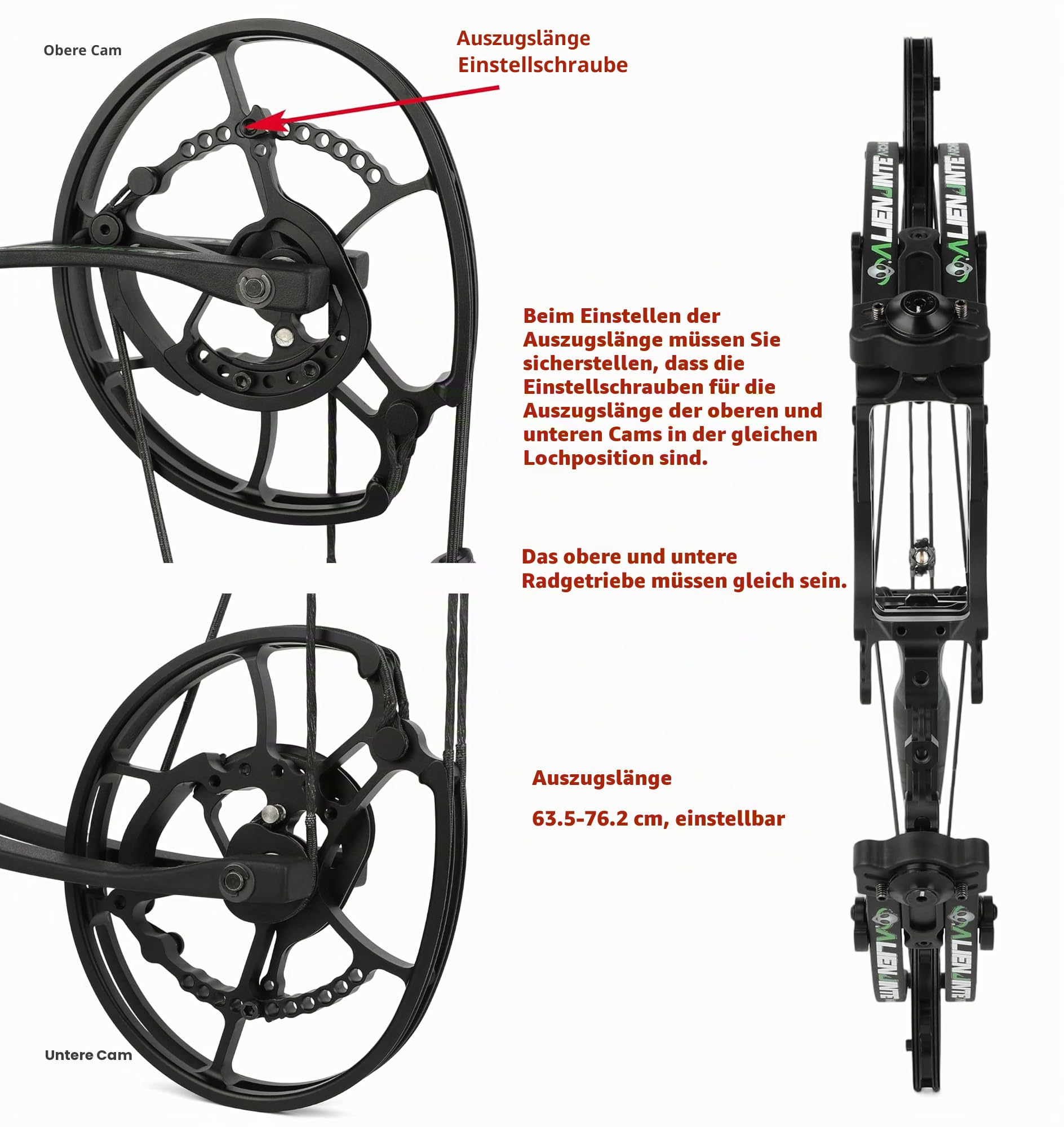 17" Compoundbogen Kit 30~70lbs Einstellbare Stahlkugelbogen Dual Use Jagdbogen Erwachsenebogen RH&LH kann Pfeil und Stahlkugel