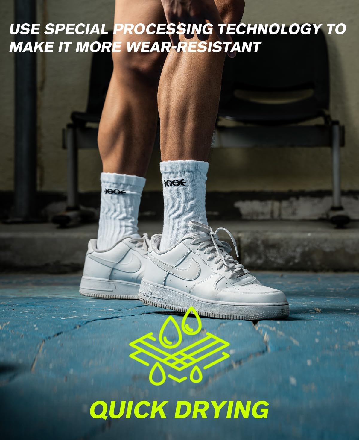 Trendy Casual Socks, Cushioned Crew Training Athletic Socks Men & Women with Combed Cotton Moisture Wicking - Image 4