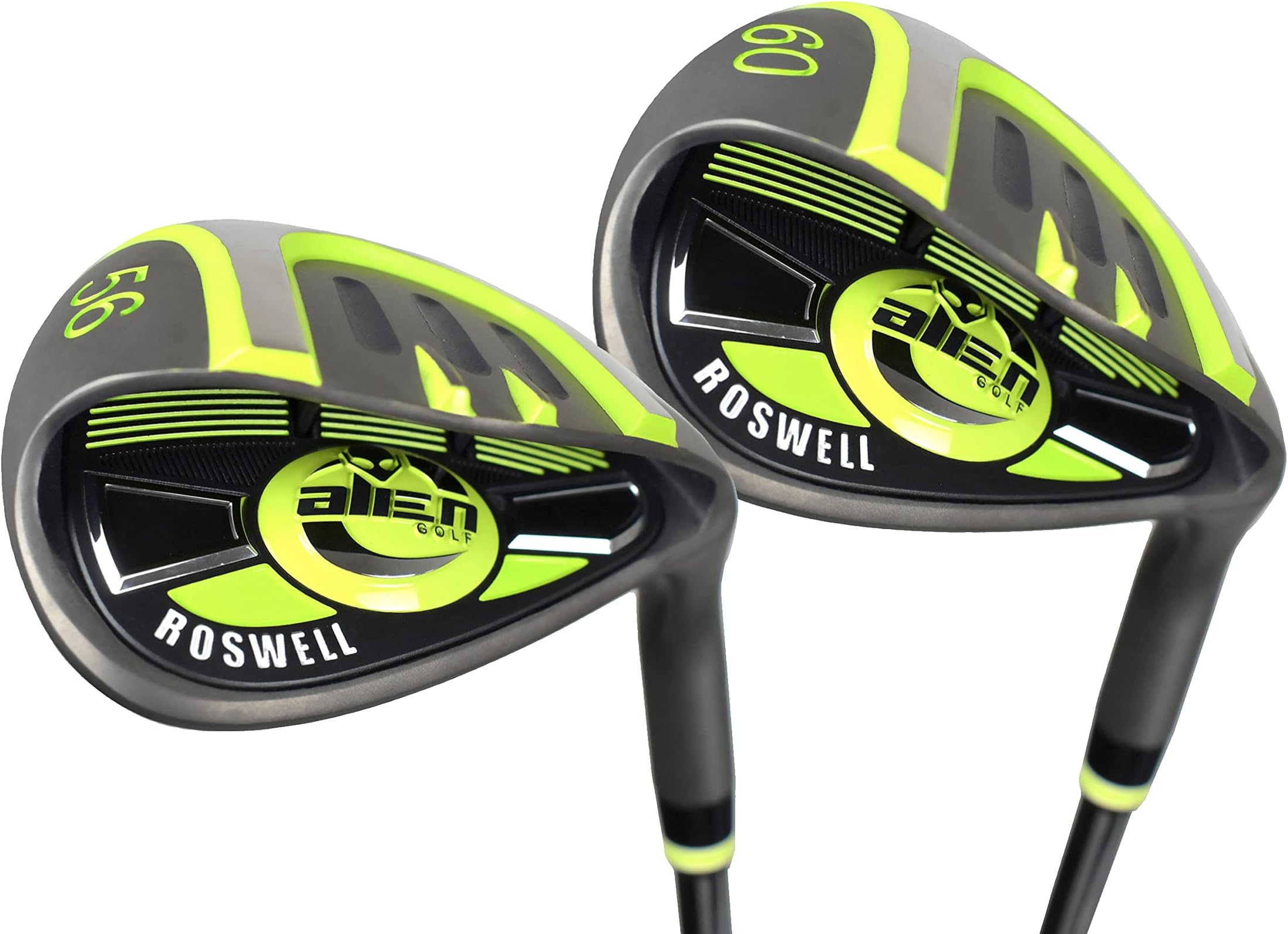 Alien Roswell Golf Wedge Kit - Premium Wedges Include 56 Sand & 60 Lob – Full Faced CNC Milled Grooves for high Spin Shots – Easy Out of Bunkers – Conforms to The Game of Golf – Great Golf Gift