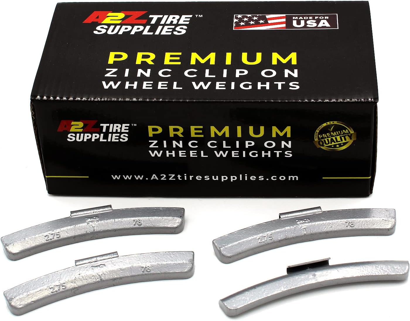 T Series Hammer on ZINC Wheel Weights Coated (0.25oz-0.50oz-0.75oz-1.0oz) 25pcs@