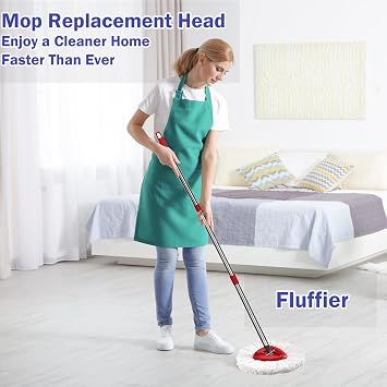 Spin Mop 交換用ヘッド 6個パック モップリフィル Ocedar Triangle Swivel Mops対応 マイクロファイバー100% スイベルモップ 詰め替え用 ディープクリーン 洗濯機洗い可 交換が簡単
