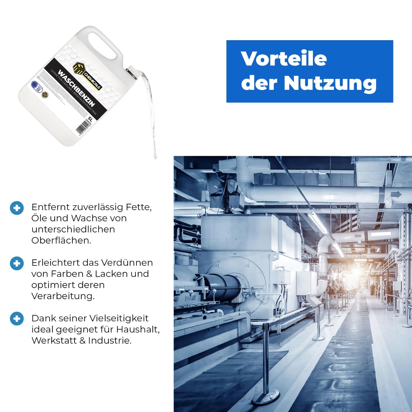 10 x 20L Waschbenzin – Universelles Lösungsmittel & Entfetter – Farben- & Lackverdünner | Werkzeug- & Pinselreiniger für Haushalt, Auto & Werkstatt – EU-Qualität