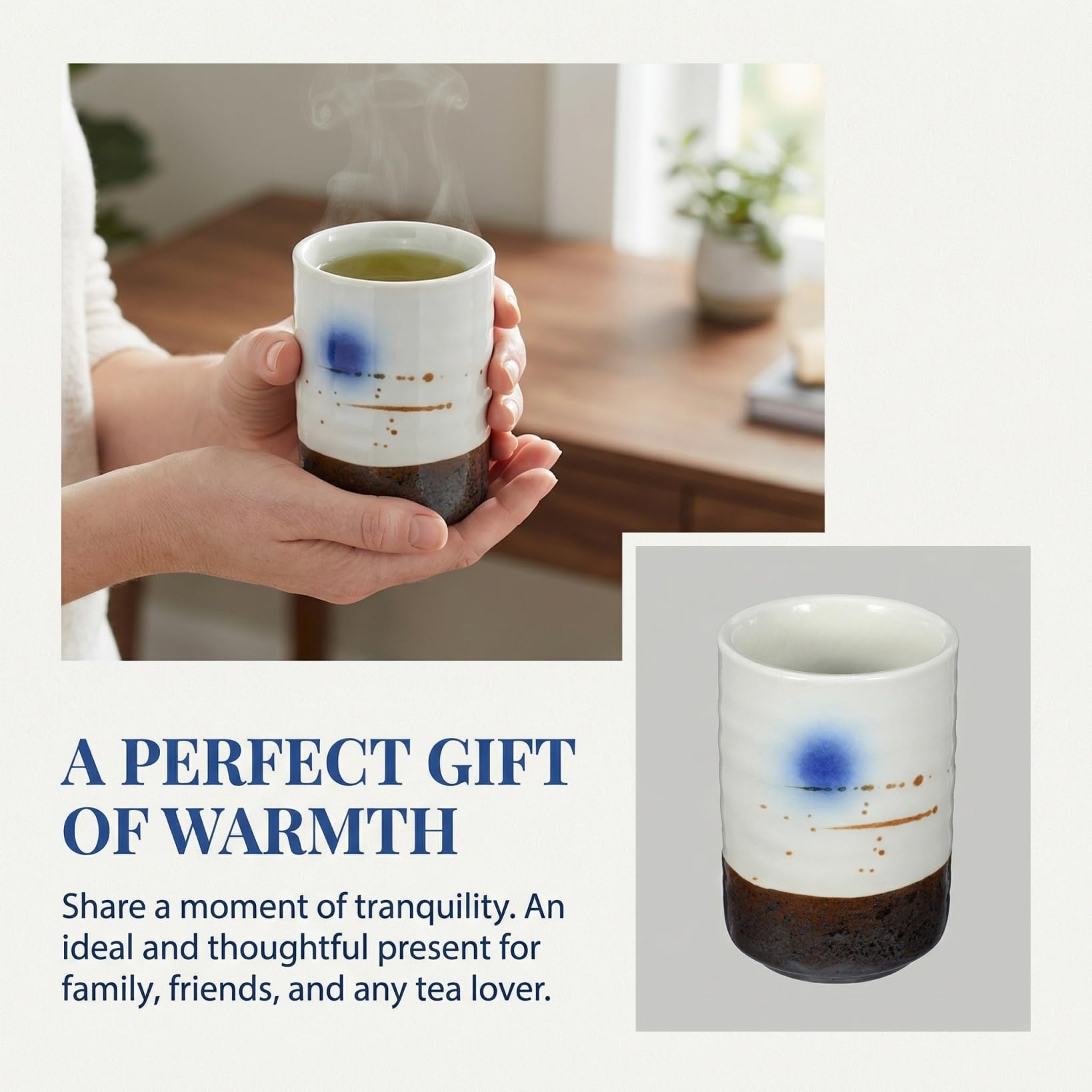 iplusmile Japanische Teetasse Aus Keramik, Handbemalter Teebecher Für Grünen Tee, Mikrowellen- Und Spülmaschinenfest, Dekorativer Wasserbecher Für Zuhause Und Büro