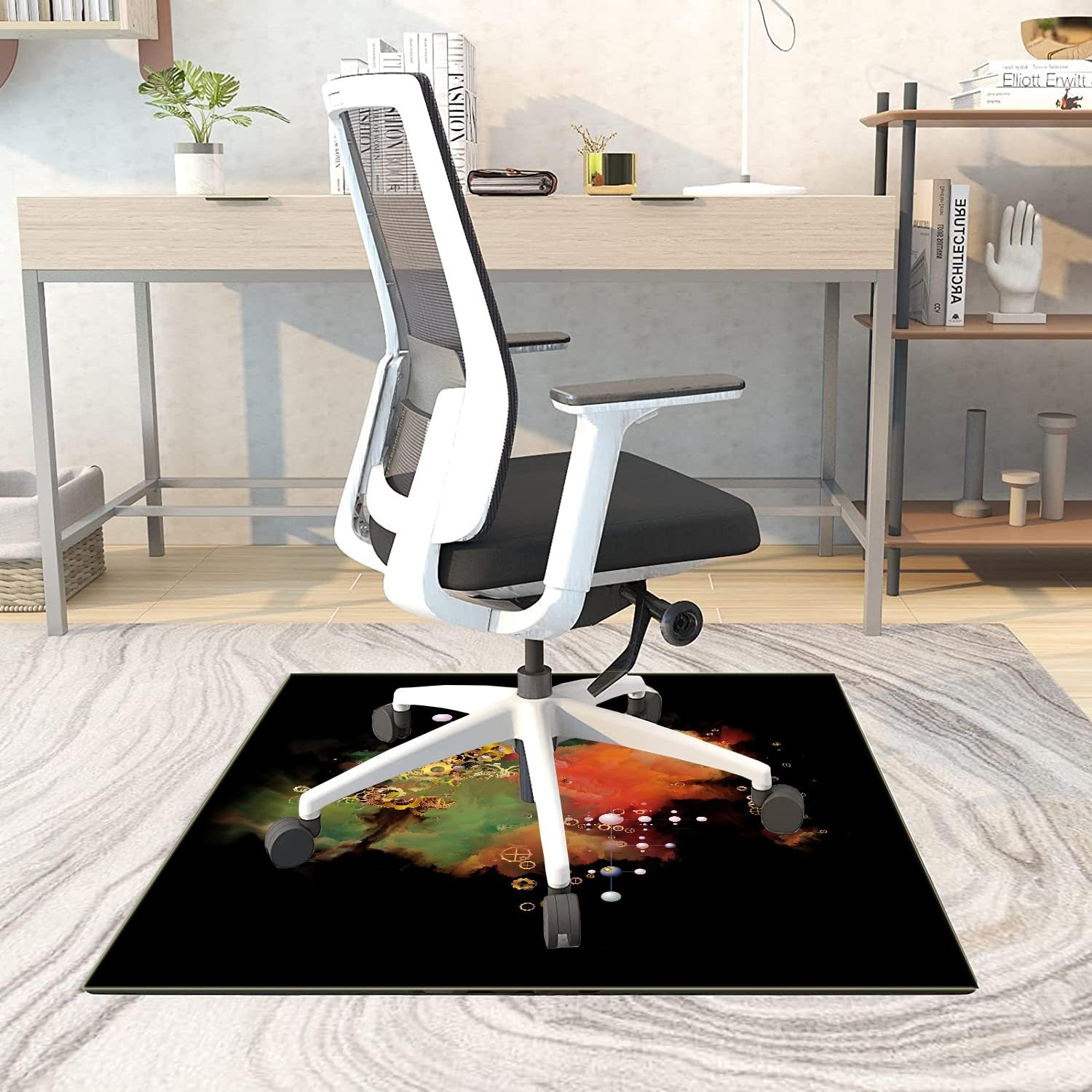 Tapis De Sol Gamer 110x170cm Fzamudng - Protection Sol Bureau/Maison - Antidérapant 4.1mm - Réduction Bruit