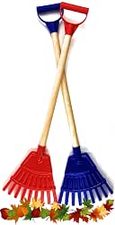 Matty's Toy Stop 30.5" Heavy Duty Wooden Kids Lawn Rakes