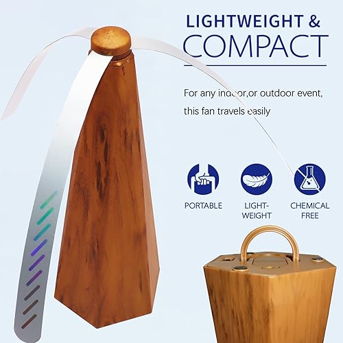 Miniatura 2 de SupeL Ventilador portátil para exteriores, ventilador de comida para comidas exteriores o interiores, alimentado por USB o baterías, ventilador de
