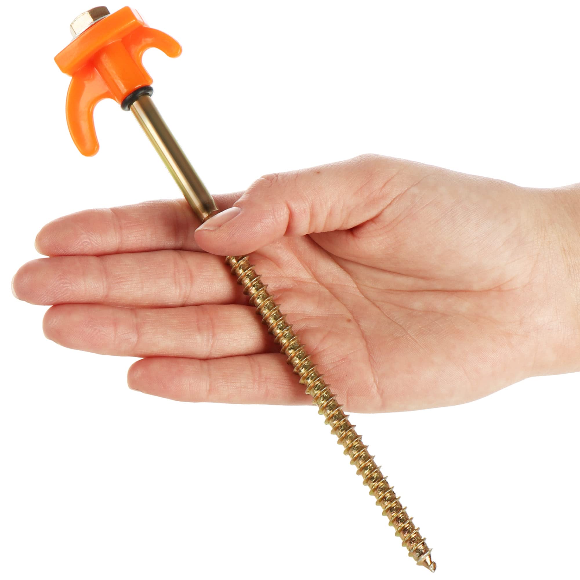 Picchetti A Vite Per Tenda Da Giardino, Ancoraggi Da Terra In Plastica Arancione, 4 Pezzi, Per Campeggio, Teli, Guinzaglio Cane, Gazebo, Con Strumenti
