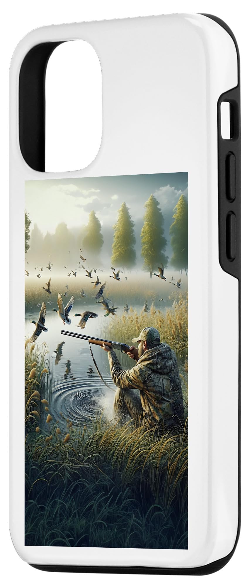 iPhone 13 Duck Hunter Men Illustration Hunting Case - Image 2