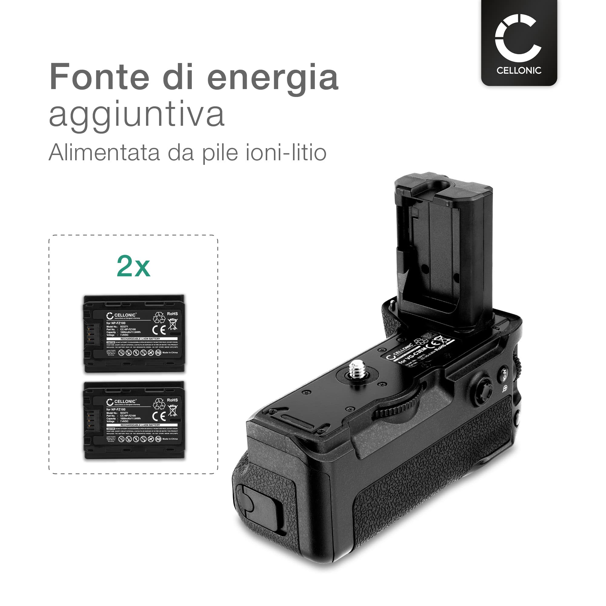 CELLONIC Impugnatura Batteria Compatibile con Sony VG-C3EM