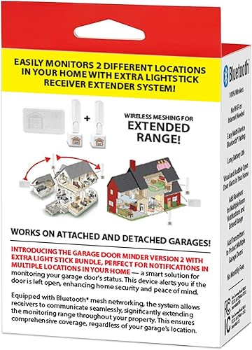 Miniatura 2 de Garage Door Minder Versión II. Sin Wi-Fi. en monitor y sistema de alerta doméstico. 100% inalámbrico. Se instala en dos minutos