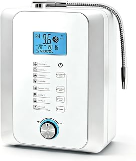Alkaline Water Ionizer Machine pH 3.5-10.5, 12000L Capacity | Hydrogen-Rich Water, 7 Water Settings, LCD Display, Platinum Titanium Plates, Antioxidant Purifier