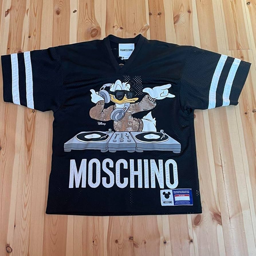 Ｈ&M MOSCHINO ベースボールシャツ 半袖 Disney ディズニー H&M MOSCHINO モスキーノ コラボ ディズニー ベースボールシャツ