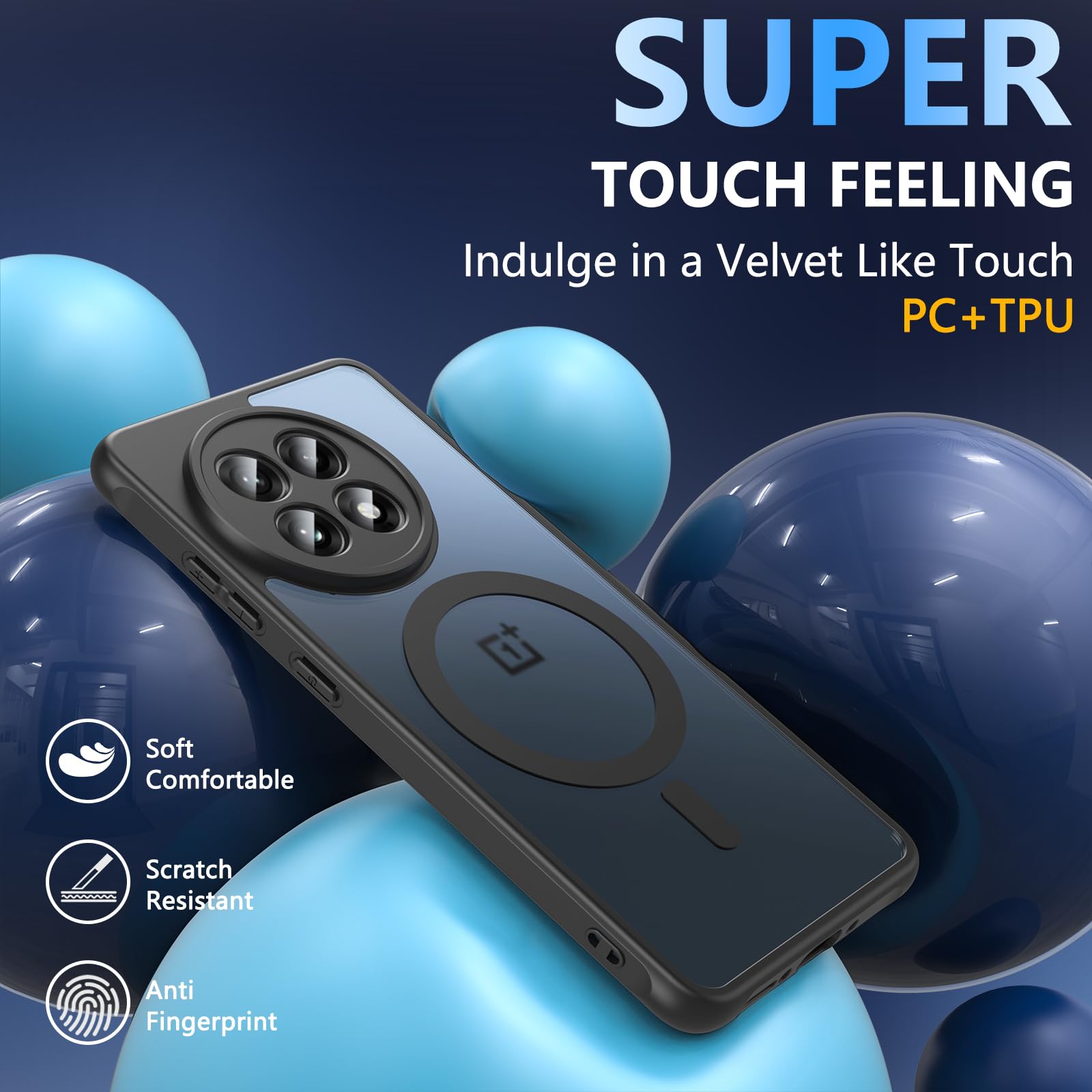 Ringke Fusion-X [Compatible With MagSafe] Designed For OnePlus 13 Case, Augmented Bumper Clear Hard Back Rugged Shockproof Protective Phone Cover - Magnetic Black - Tamaño OnePlus 13 | Guatemala