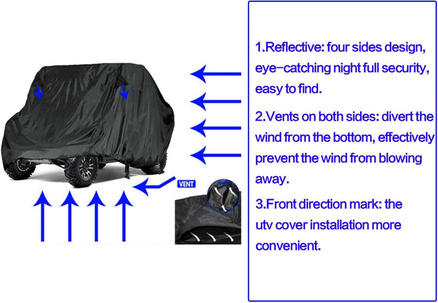 munirater Side by Side Utility Vehicle Cover Replacement for RZR 500 570 800 900