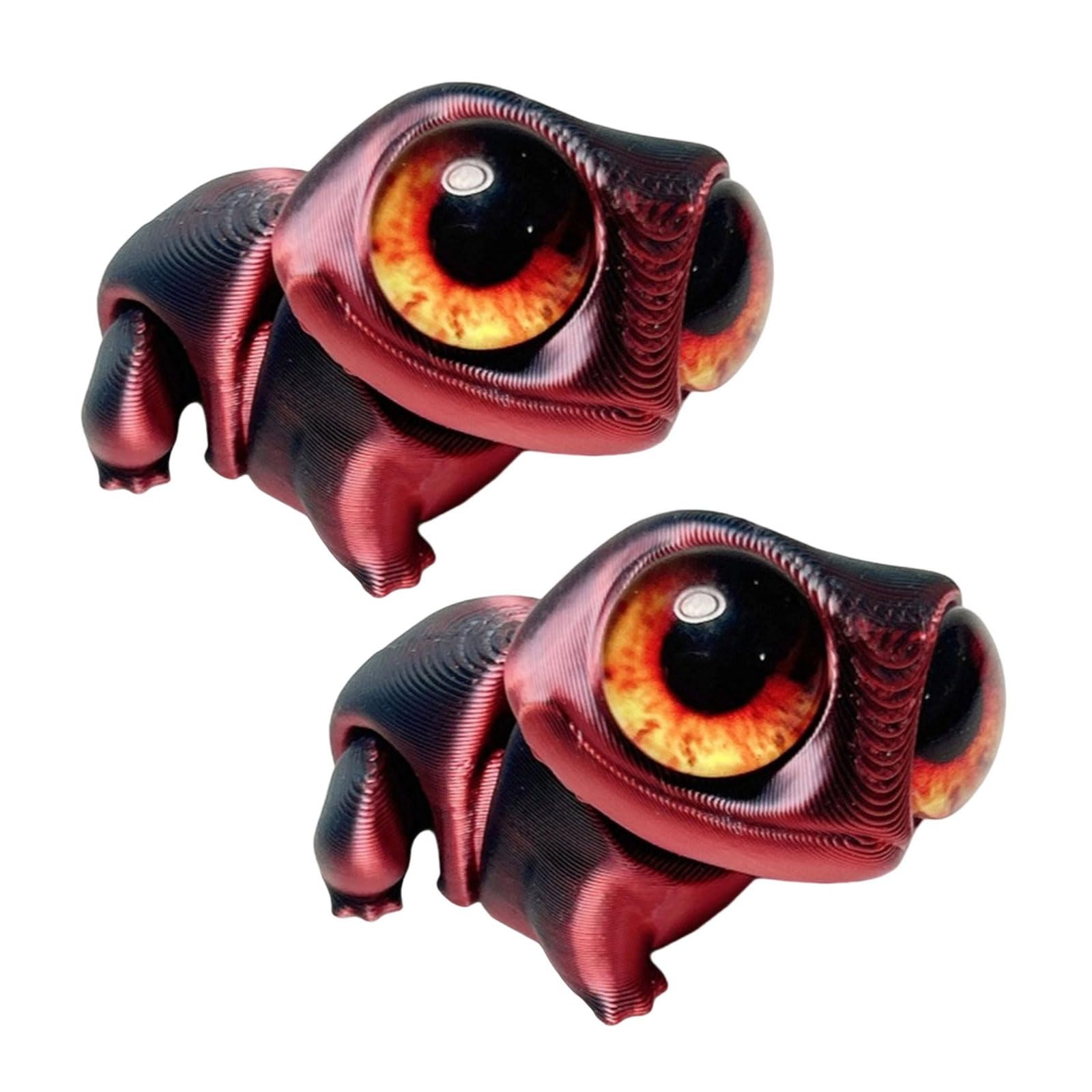 Lerpwige Big Eye Frogs Statue Movable Limb Printing Home Decoration Miniature Animal Home Decoration Frogs Sculpture