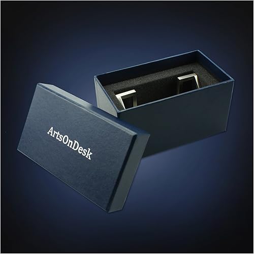 Miniatura 5 de Modern Art - Soporte para tarjetas de visita St201, acero inoxidable, color plateado, patentado, accesorio de escritorio de lujo, estuche para