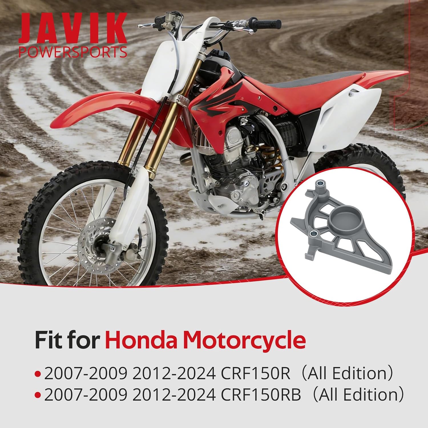JAVIK Sprocket Cover Chain Guide for Honda CRF150R CRF150RB 2007-2024 O.E.M# 23810-KSE-670