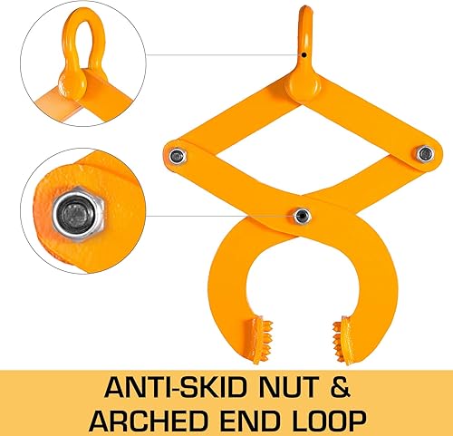 Miniatura 5 de BestEquip - Extractor de pallets de acero de 1 a 3 toneladas, Amarillo