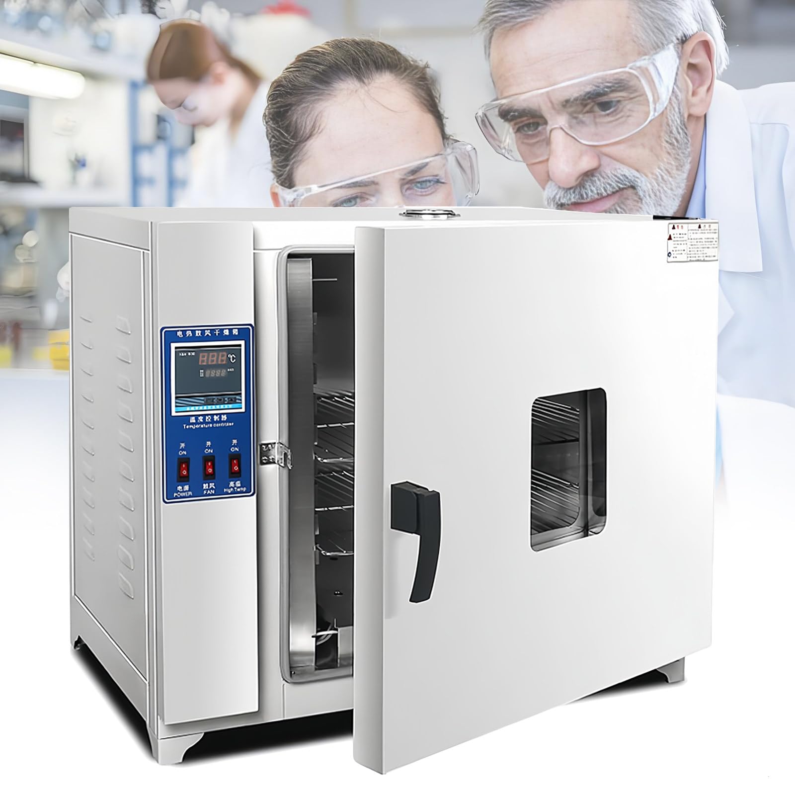 Horno de Secado por Chorro de Aire a Temperatura Constante para Laboratorio/Industria,Controlador Digital Inteligente,Horno de Secado Al Vacío,Convección de Aire Forzado,Secado Eficiente,15.6 L