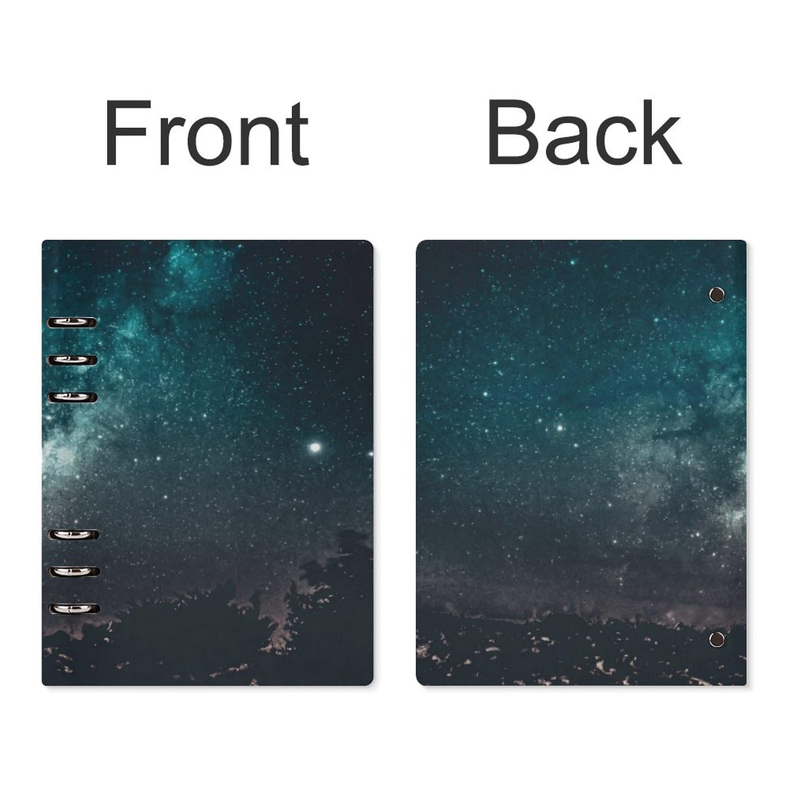 Amazon.co.jp: システム手帳 夜空 星空柄 ルーズリーフノート A5