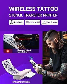 Phomemo M08F A4 Portable Printer, Thermal Printer for Business Trips, 8.3 x 11.7 inches 210 x 297 mm, Compatible with Thermal Paper, Compatible with Smartphones, PC, Windows/Mac/Chrome