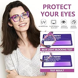 SIGVAN 6 Pack Oprah Style Reading Glasses Blue Light Blocking Square Computer Spring Hinge Readers for Women (6 Mix-1, 4.0, multiplier_x)