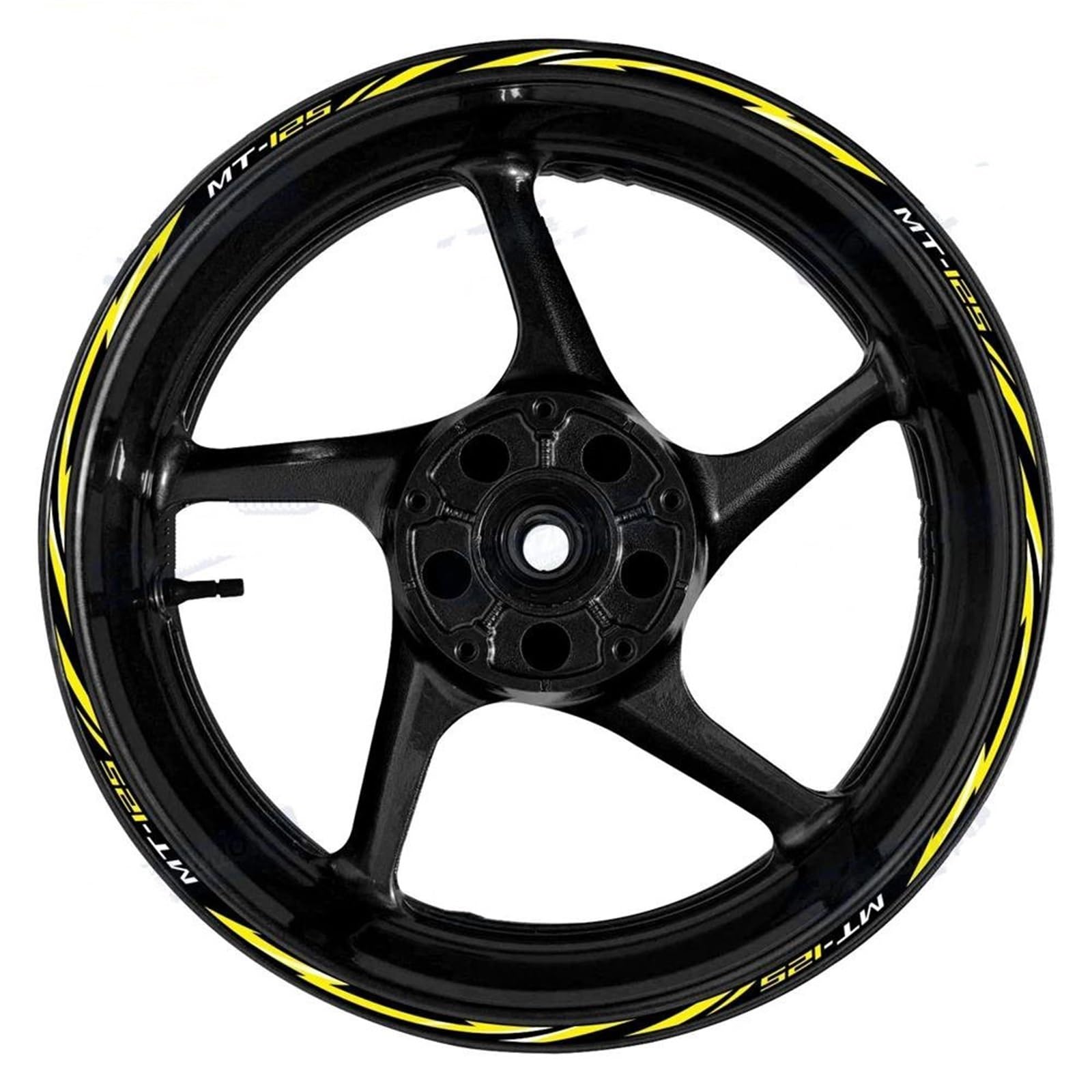 Motorcycle for Yamaha MT-125 MT125 17 Inch Front Rear Racing Wheel Stickers Rim Hub Tape Decal Motorbike(Color6)
