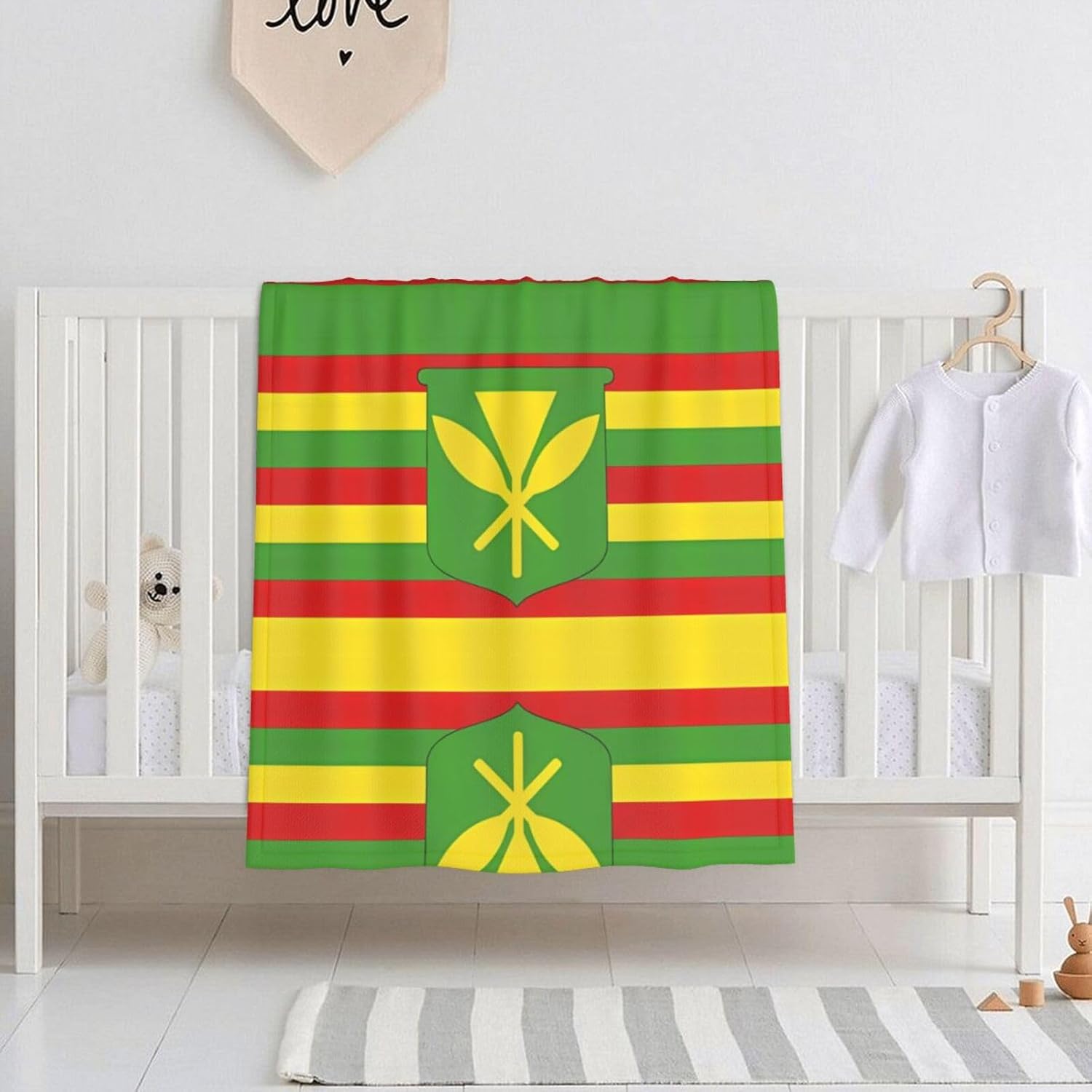 Native Hawaiian Flag Baby Breathable Children Cover Blanket, Soft Baby Swaddle Blanket (30 * 40 inches), Super Soft Baby Universal Blanket