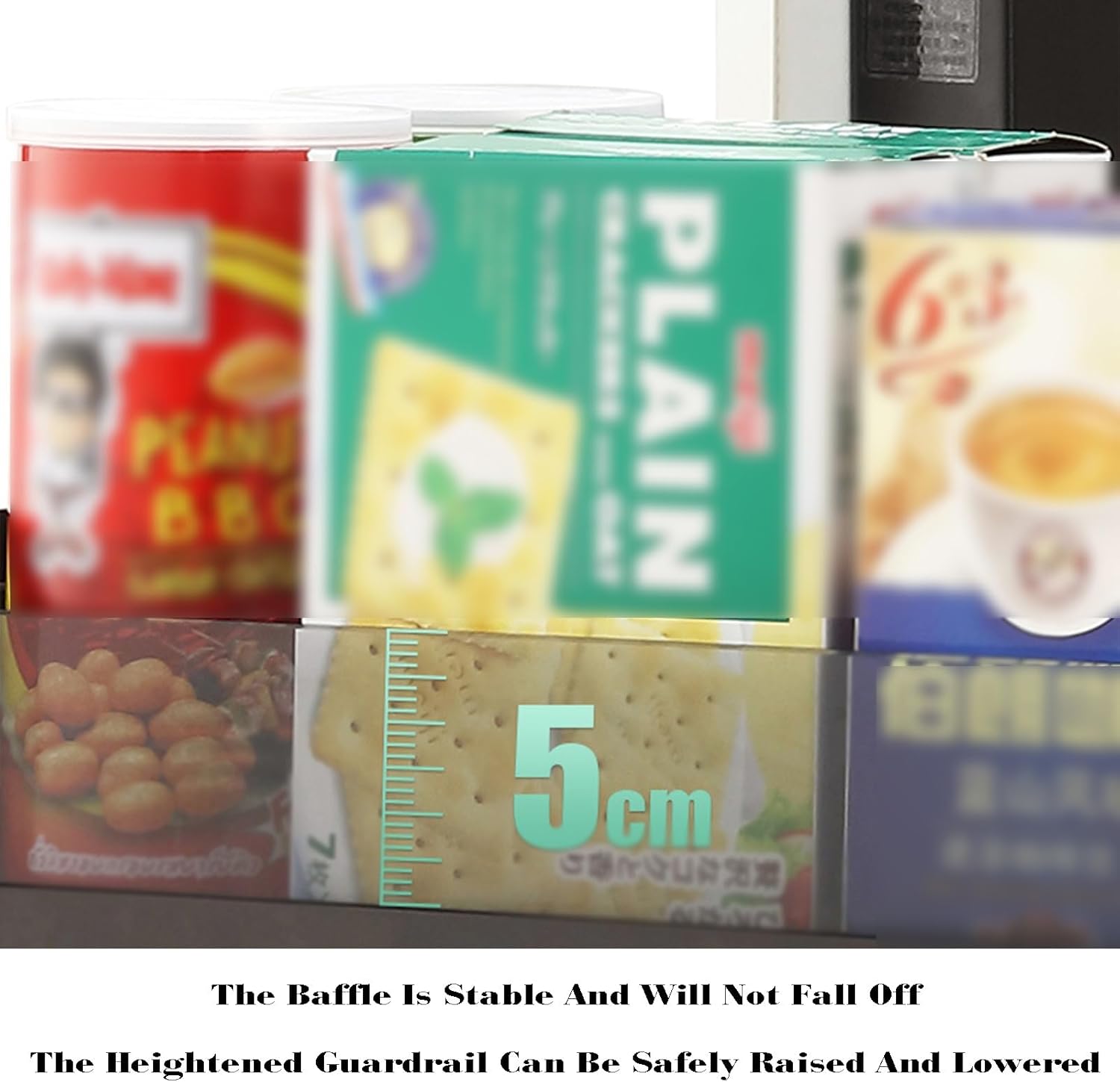 Upper Cabinet Pull-Down Aviation Aluminum Alloy Cabinet Storage Rack,2-Layer Storage Baskets,Raised Guardrails,Suitable for Bars(Cabinet 400mm)