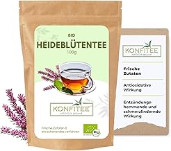 Konfitee Organic Heather & Erica Flower Tea 100 g I Natural & Rubbled Erica Flowers I Vegan & No Additives I Versatile Heather for Tea, Tincture & Heather Snacks I Premium Quality