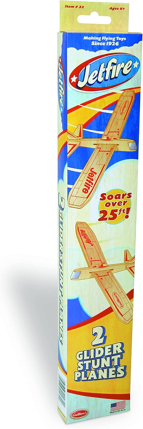 Display of 24 Guillow's Jetfire Twin Packs (48 Toy Gliders Total) GUI-32-DIS