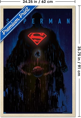 Miniatura 30 de Trends International DC Comics: Dark Artistic - Póster de pared de Superman, 34 pulgadas de largo x 22.4 W, versión premium sin marco
