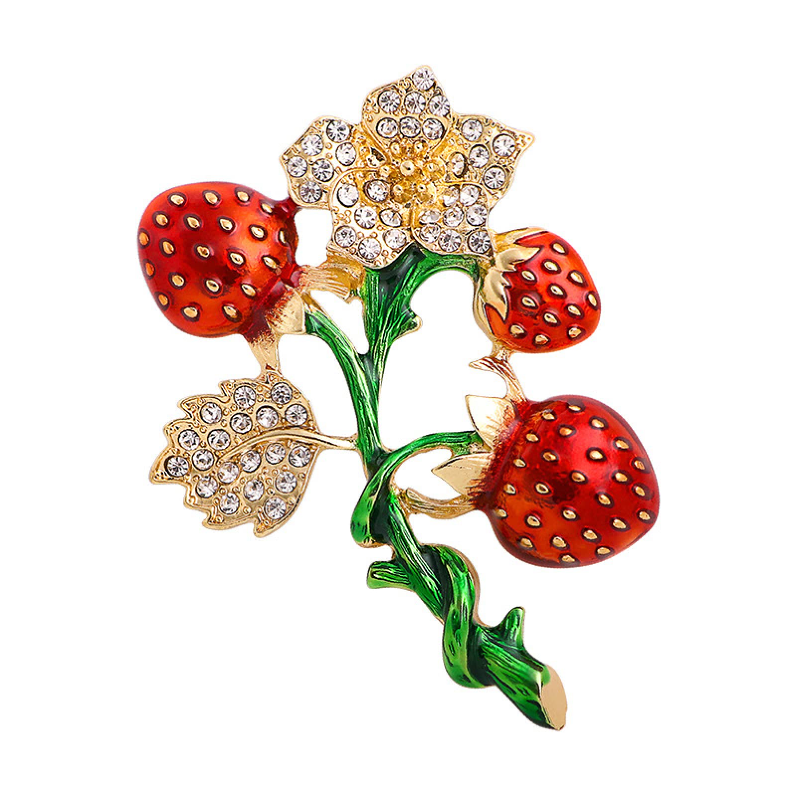 Broche Pin Pins Broches for faldas Suéter Bufanda Solapa Sombrero Esmalte Fruta Fresa Broche Gas Pin Goteo Aceite Ramillete 50Mm * 67Mm Insignia