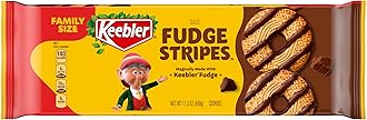 Fudge Stripes, Original Shortbread Cookies Coated in Keebler Fudge, Family Size 17.3 oz
