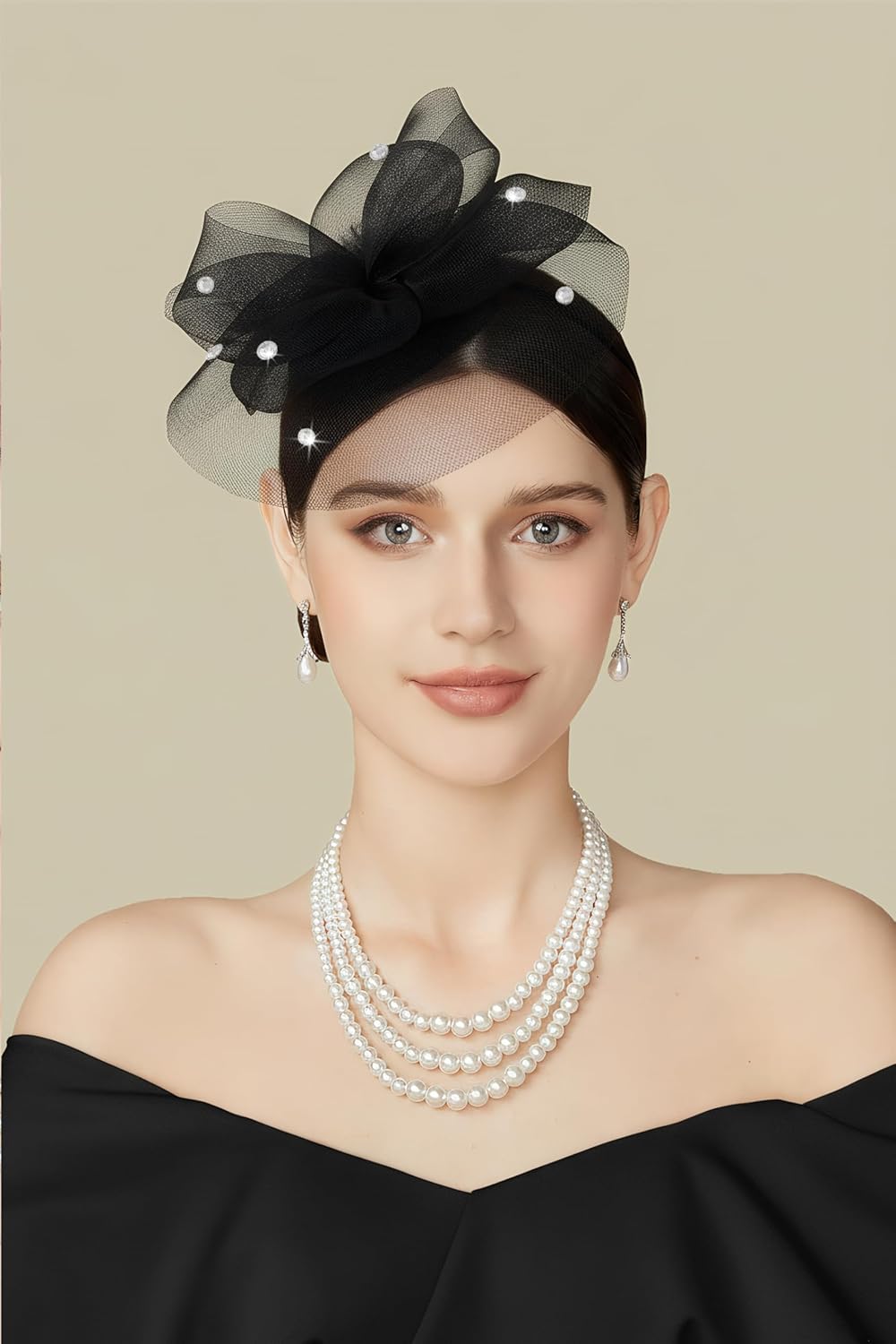 Fascinators Hats for Women - Kentucky Tulle Derby Tea Party Pillbox Hat for Cocktail Wedding Party with Hair Clip - Image 4