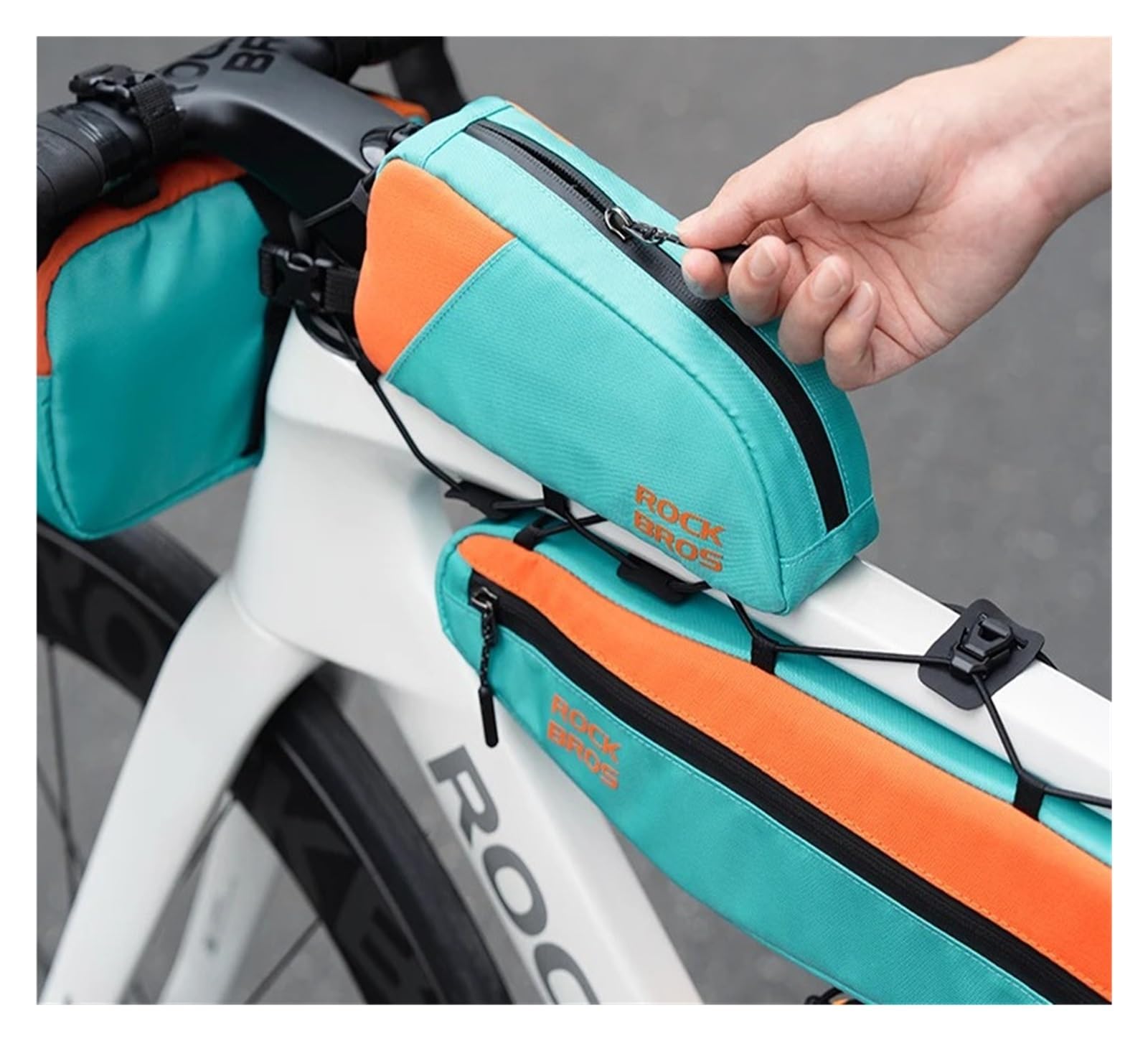 Borsa combinata for ciclismo con tubo triangolare anteriore da 1 pezzo