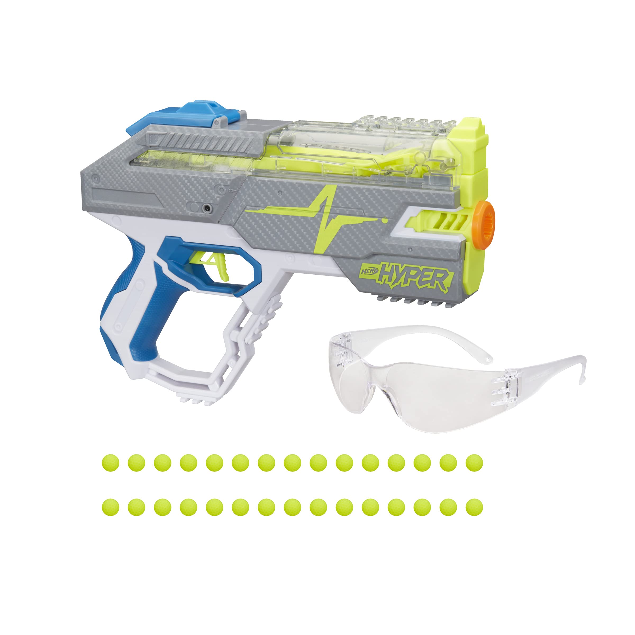 NERF HYPER 本体 ナーフ ハイパー Hasbro Nerf Hyper Rush-40 Pump-Action Blaster, 30 Nerf Hyper