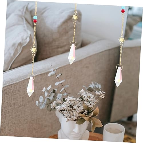 Miniatura 9 de MERRYHAPY decoraciones para salas de casa Decoración de adorno de cristal de metal colgante de coche doméstico de cristal de metal colgante de