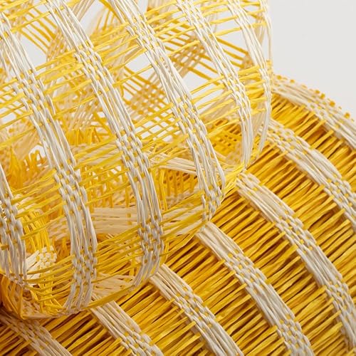 Miniatura 2 de Malla decorativa de arpillera de poliéster, 10" x 10 yardas (beige, negro)