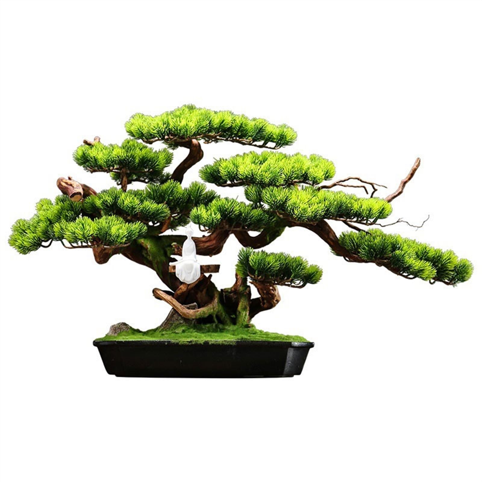 HCZKIUJY Bonsai Home Indoor Potted Plants Fake Green Plants Living Room Decoration Hotel Simulation Tree Bonsai Ornaments Plant