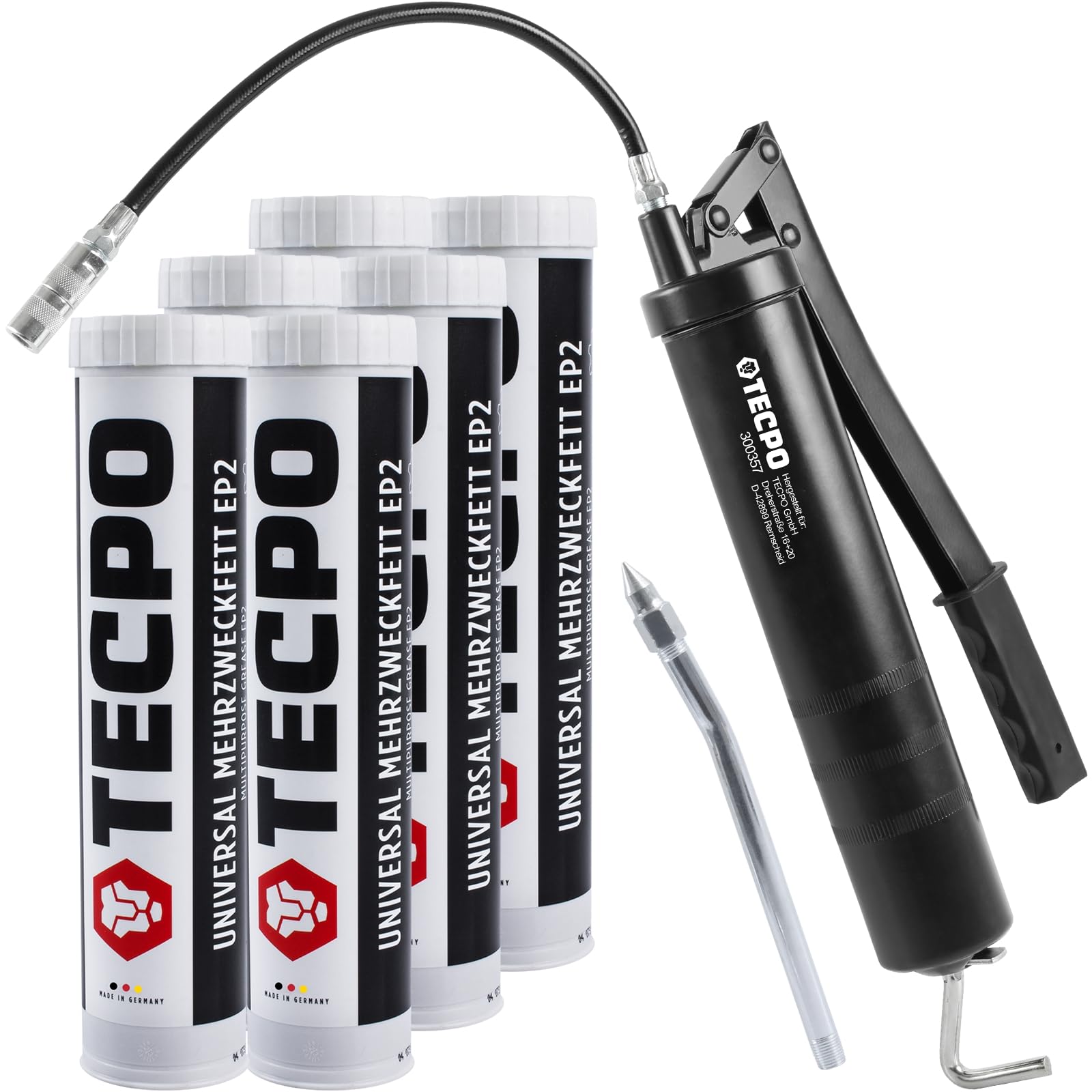 TECPO Grasso multiuso con leva manuale grasso lubrificante + grasso multiuso EP2 6 x 400 g grasso