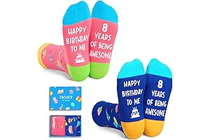 Boys 8th Birthday Socks - Gifts for Boys and Girls Ages 8