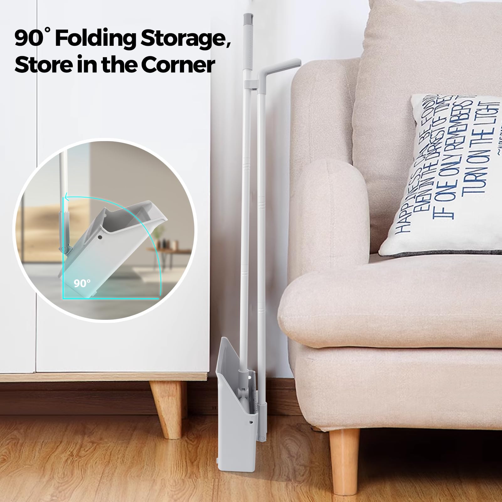 Bezem en stofblik set voor thuis met lange steel 41/50 stofpan borstel voor thuis keuken kamer kantoor lobby vloer indoor outdoor essentials rechtopstaande bezem met stofpan combo