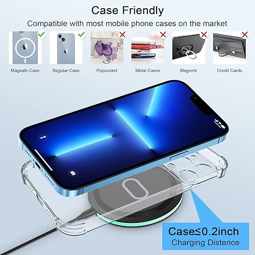 Miniatura 7 de Cargador inalámbrico de 15 W Pixel Estación de carga rápida para Google 9 Pro XL 8A 8 Pro 7 Pro 7A 6 Pro, almohadilla de carga inalámbrica con