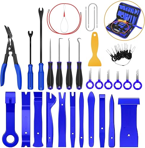 GOOACC Herramienta de extracción de molduras de 40 piezas, herramienta de extracción de terminales automáticos, alicates de clip automático, kit de