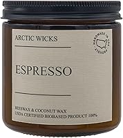 Vista 13 de Macarrón de Almendra Velas Perfumadas Arctic Wicks de Coco y Cera de Abeja Vela de Ámbar No Tóxica de 16oz para Decoración de Otoño