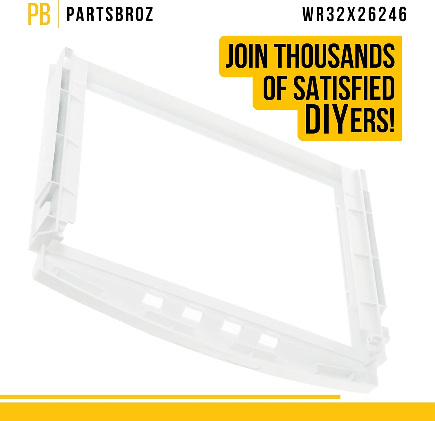 PartsBroz WR32X26246 Pan Cover Frame - Compatible With General Electric Hotpoint Refrigerator - Replaces AP6034222 WR32X10151 WR32X10184 4454662 PS11766703 WR32X10191